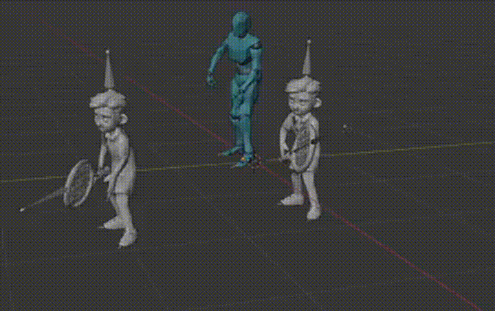 发球动作修复结果