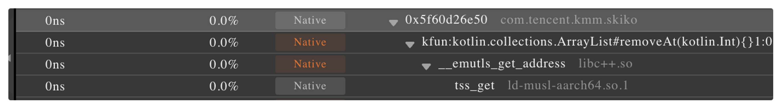 ArrayList#removeAt 与 emutls/tss 调用栈